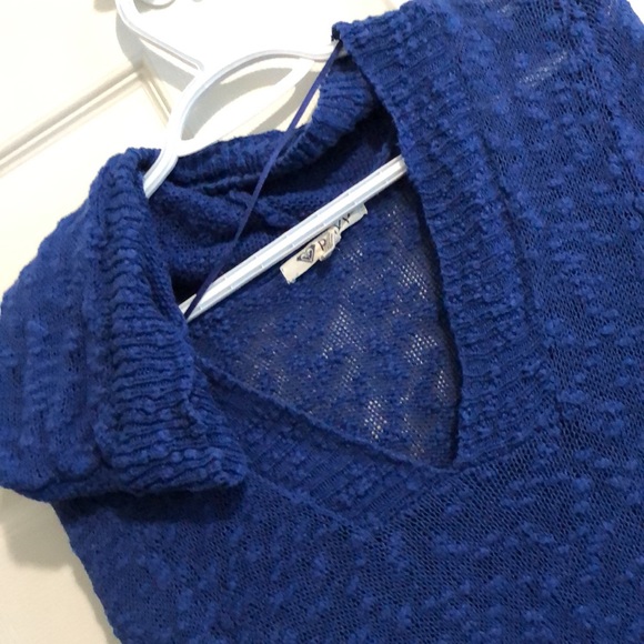 Roxy Blue Hooded Long Sleeve Shirt - Picture 3 of 4